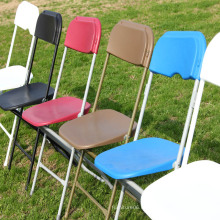 Различный Цвет пластиковых складной стул с железным каркасом